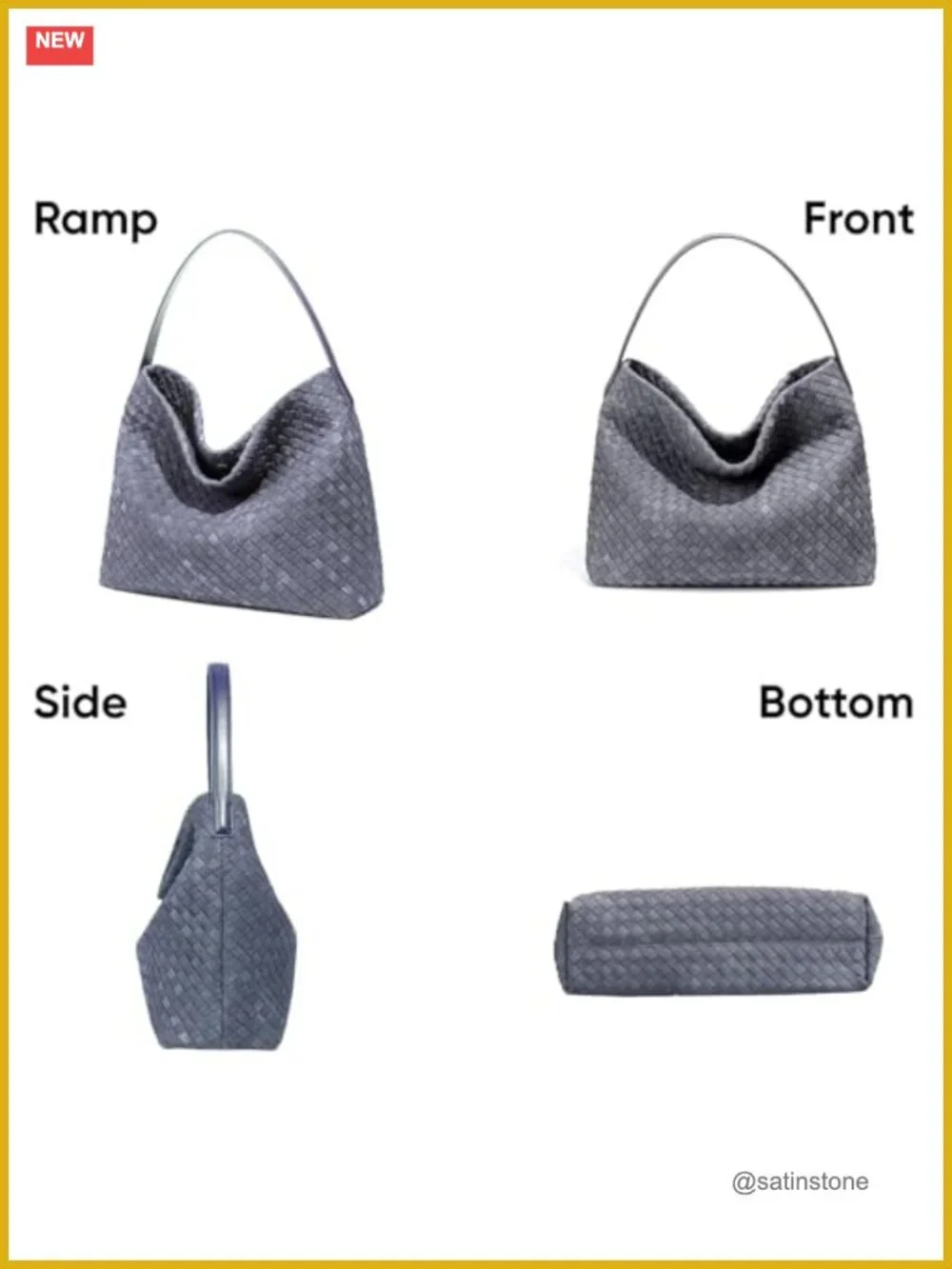 Braided Suede Tote Bag Woven Hobo Shoulder Bag for Work Travel
